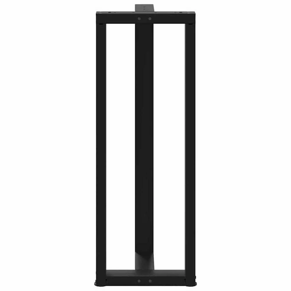 Baro stalo kojos, T formos, 2 vnt., juodos, 50x35x(110-111) cm, plienas