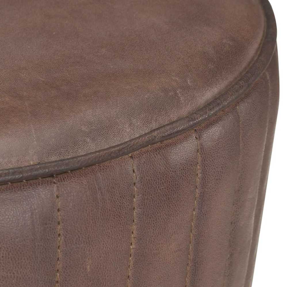 Baro taburetė, baltintos rudos spalvos, tikra oda