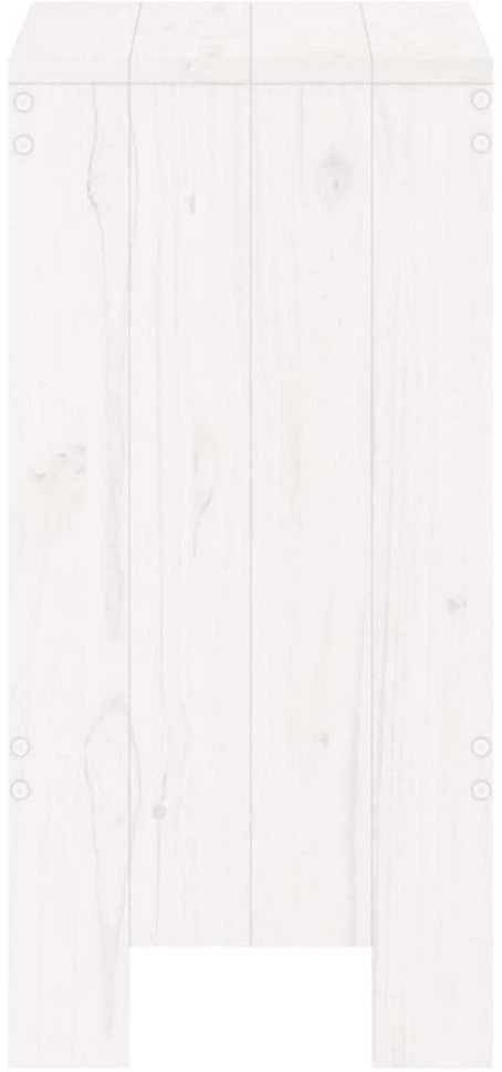 Baro taburetės, 2vnt., baltos, 40x36x75cm, pušies masyvas