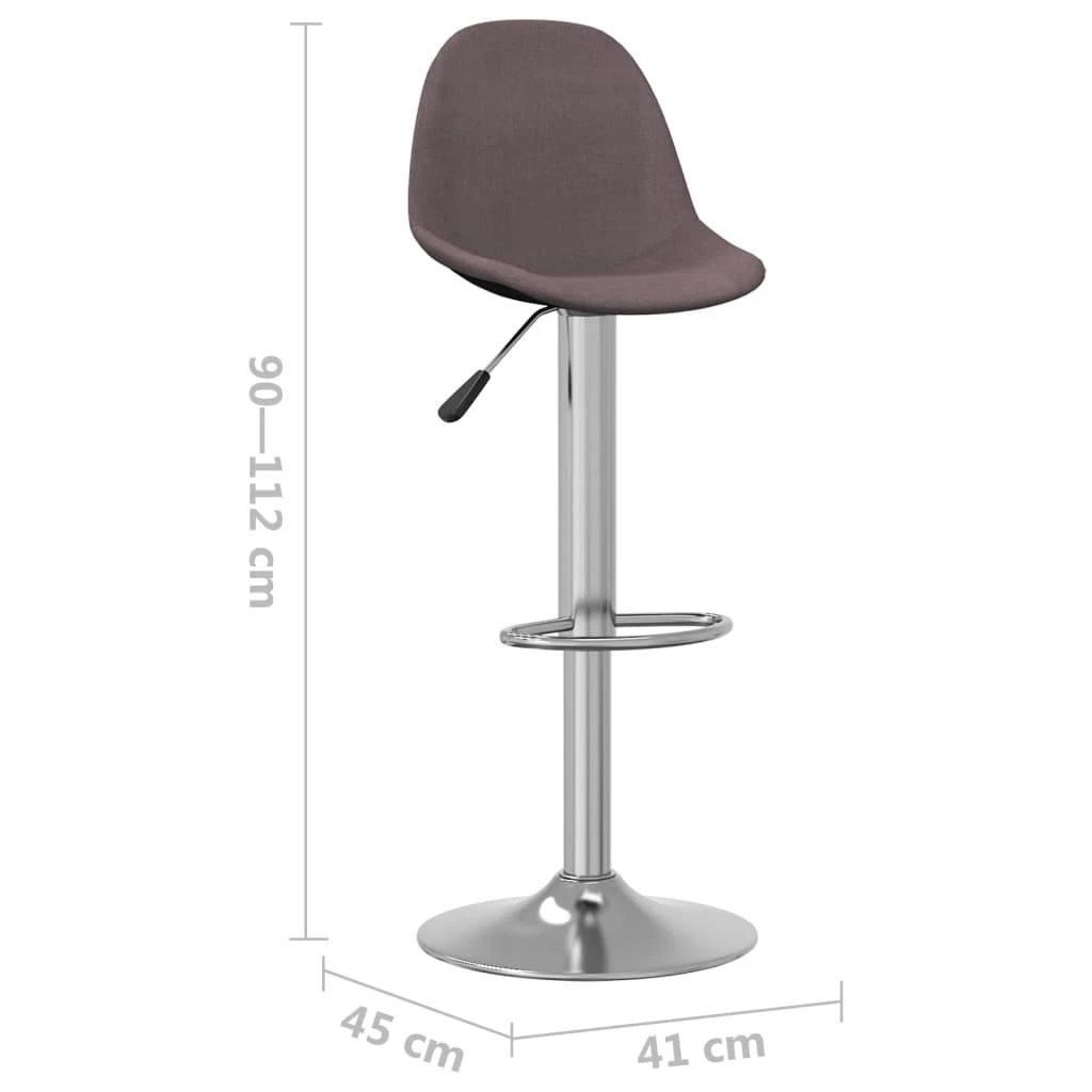 Baro taburetės, 2vnt., taupe spalvos, audinys