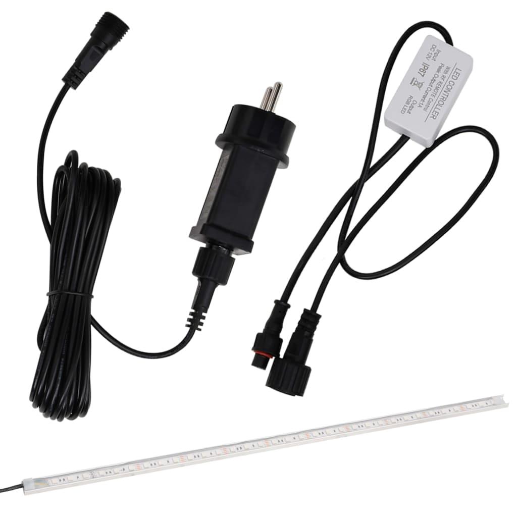 Baseino fontanas-krioklys su LED, nerūdijantis plienas, 110cm