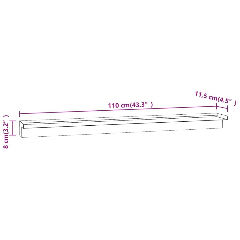 Baseino fontanas-krioklys su LED, nerūdijantis plienas, 110cm
