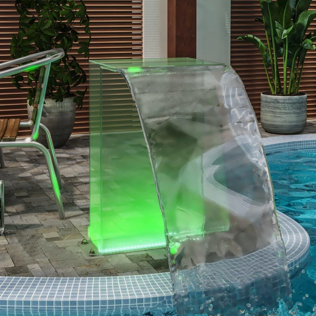 Baseino fontanas su įvairių spalvų LED, 51cm, akrilas