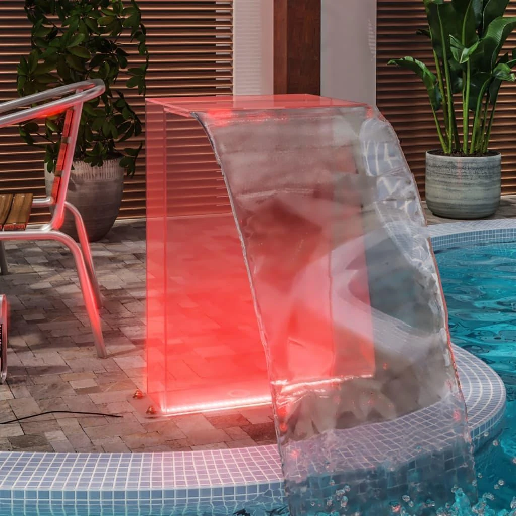 Baseino fontanas su įvairių spalvų LED, 51cm, akrilas