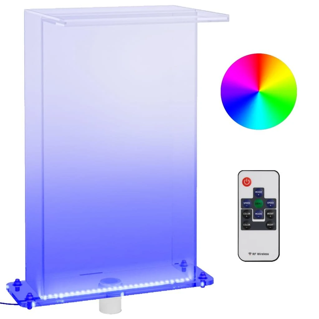 Baseino fontanas su įvairių spalvų LED, 51cm, akrilas