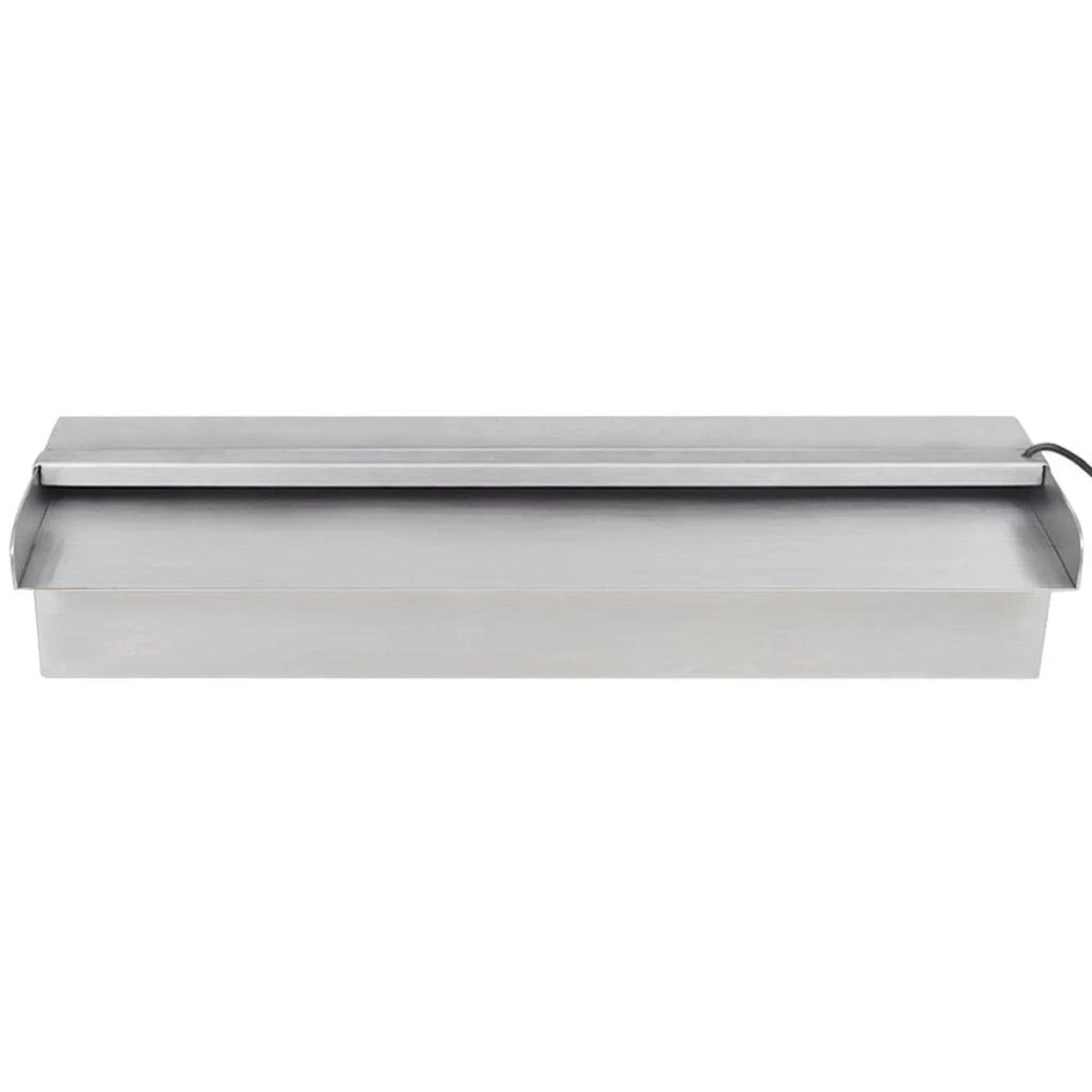Baseino fontanas su LED, 45cm, stačiak. formos, nerūdijantis plienas