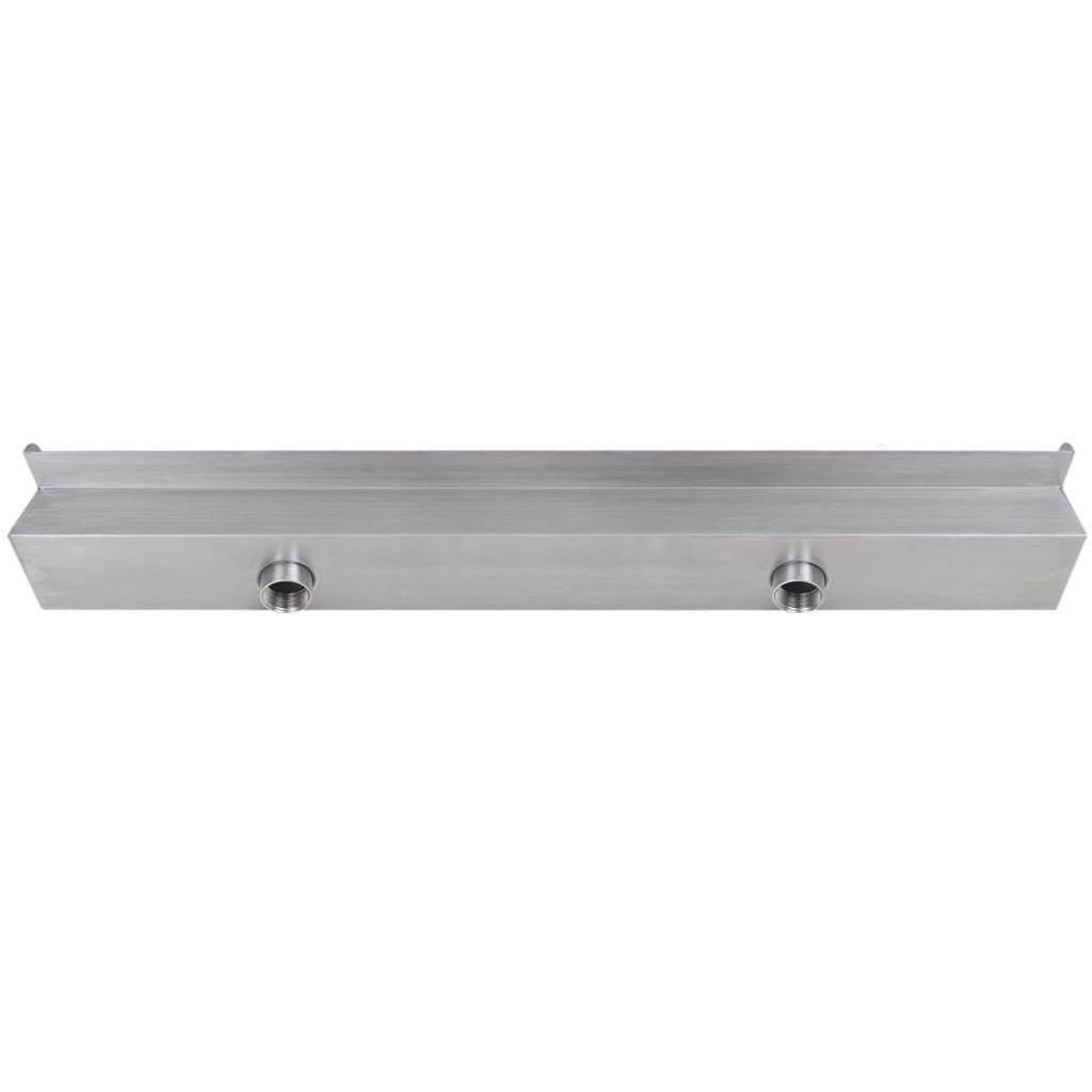 Baseino fontanas su LED, 90cm, stačiak. formos, nerūdijantis plienas
