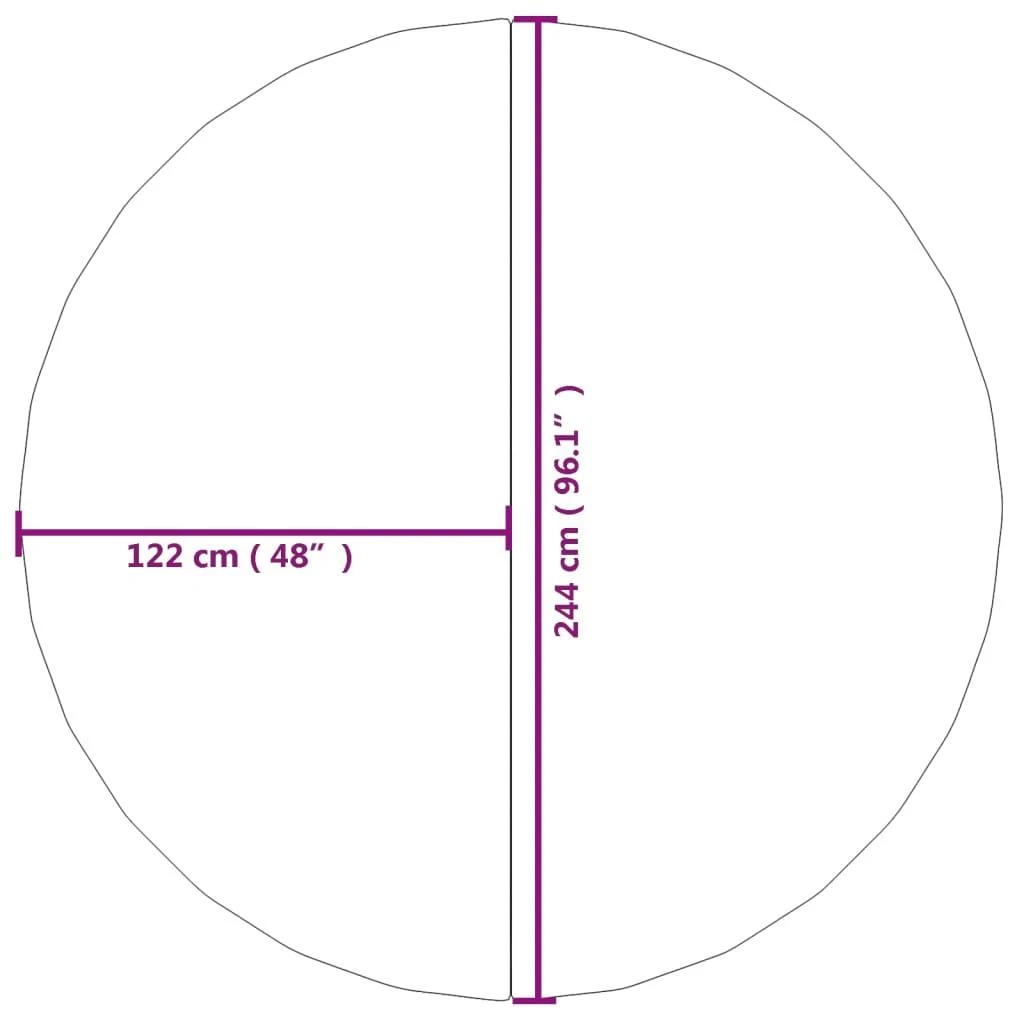 Baseino paklotas, pilkas, 244cm, poliesterio geotekstilė