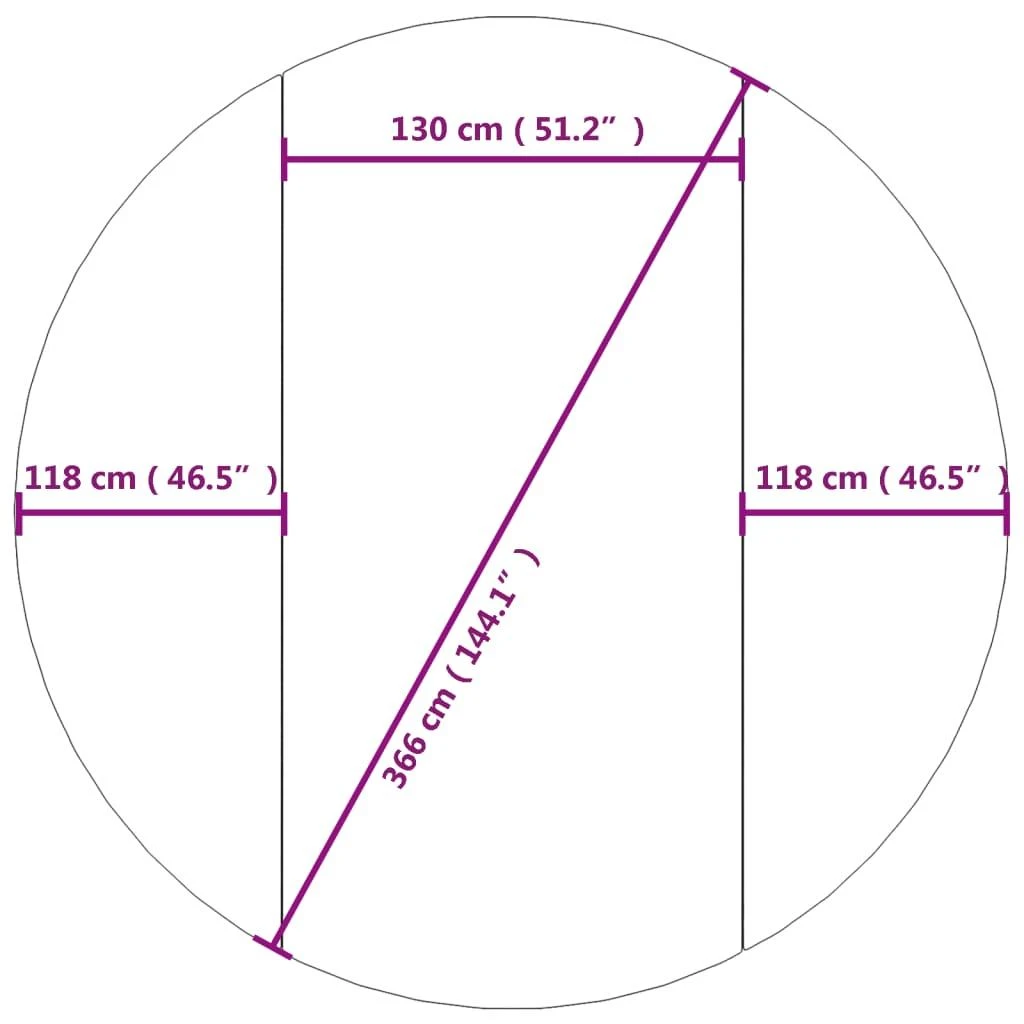 Baseino paklotas, pilkas, 366cm, poliesterio geotekstilė