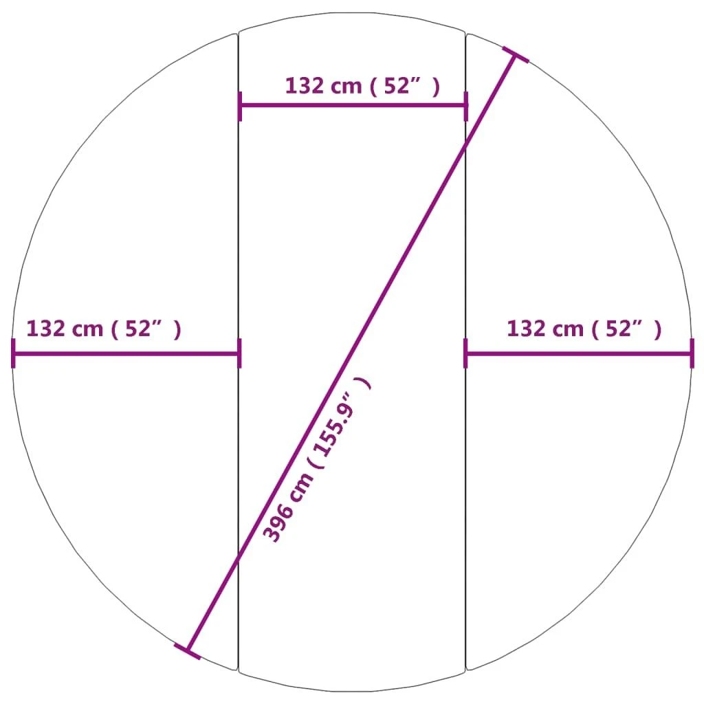 Baseino paklotas, pilkas, 396cm, poliesterio geotekstilė