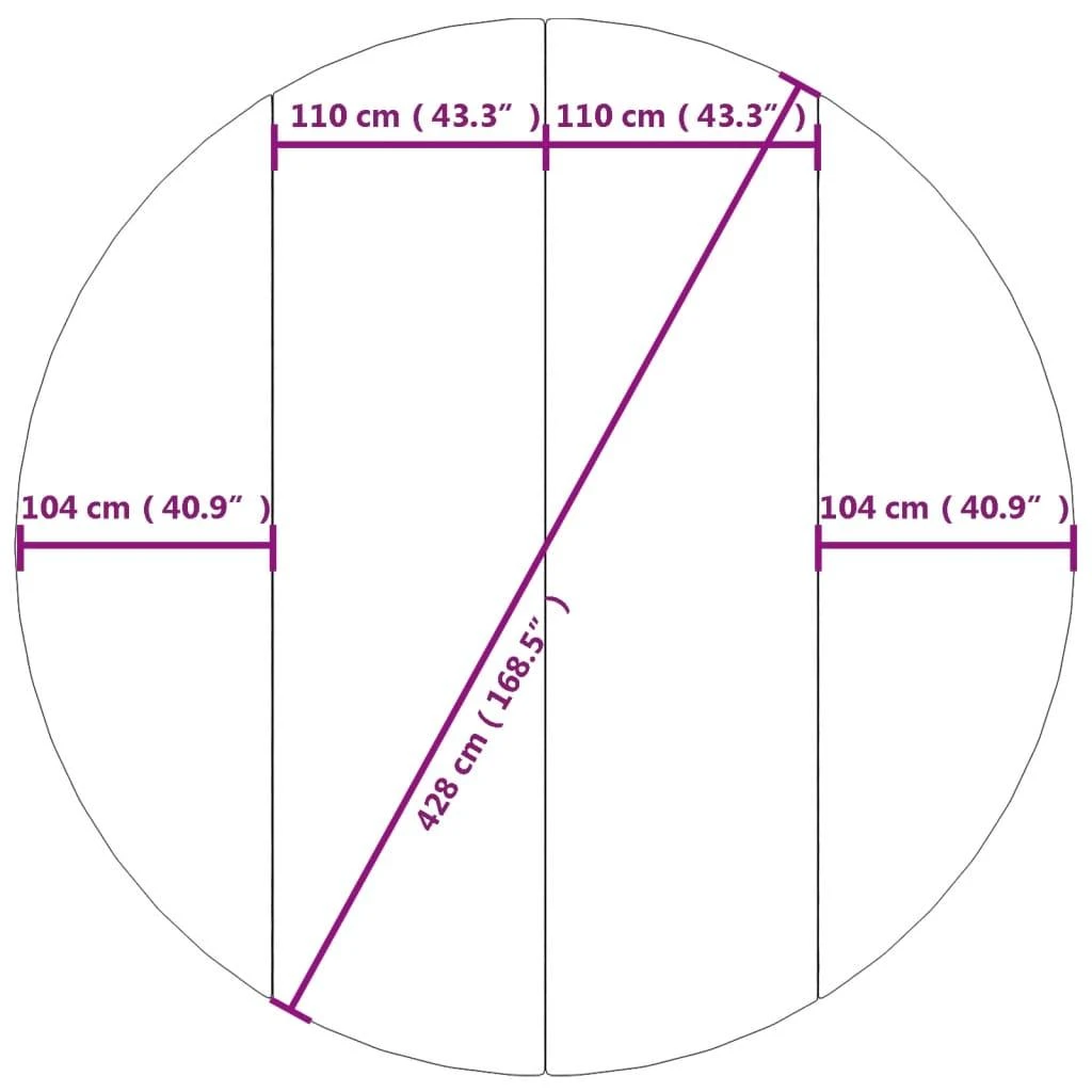 Baseino paklotas, pilkas, 428cm, poliesterio geotekstilė