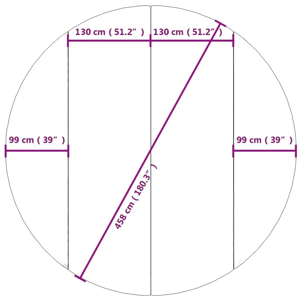 Baseino paklotas, pilkas, 458 cm, poliesterio geotekstilė