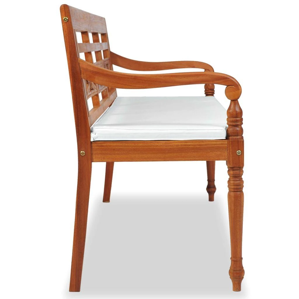 Batavia suoliukas su pagalvėmis, 150 cm, tikmedis