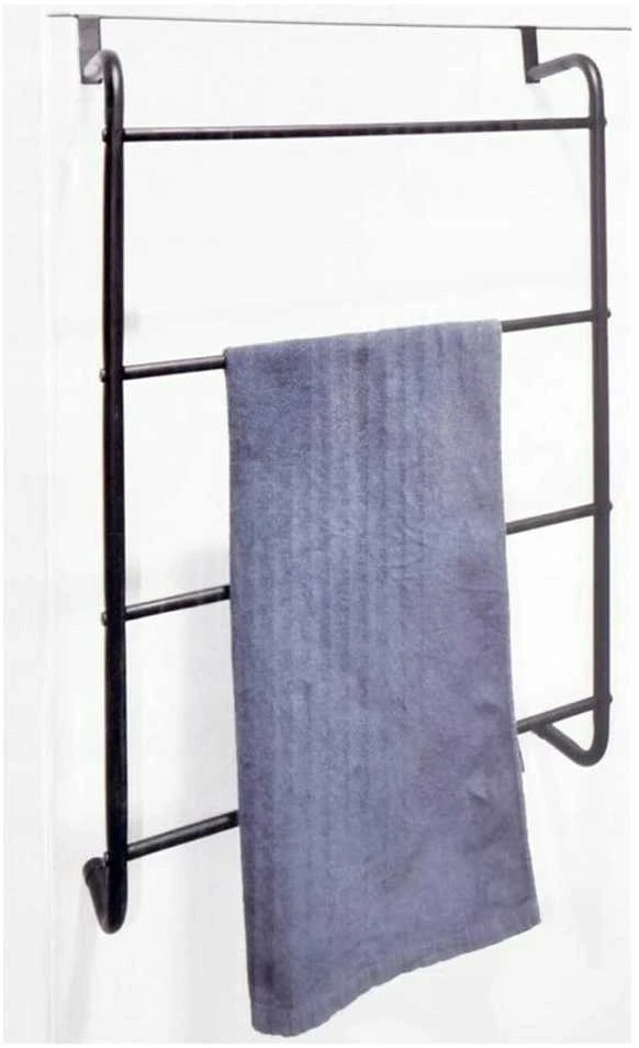 Bathroom Solutions Rankšluosčių kabykla ant durų, juoda, metalas