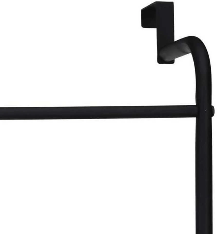 Bathroom Solutions Rankšluosčių kabykla ant durų, juoda, metalas