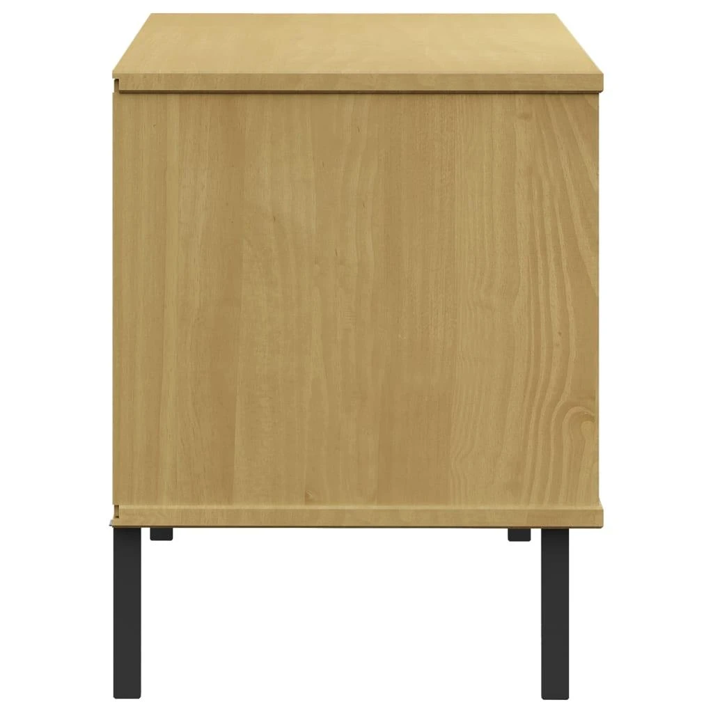 Batų lentyna su kojomis, ruda, 106x35x45cm, mediena, OSLO
