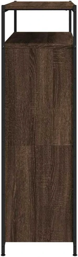 Batų spintelė su 4 atverčiamais stalčiais, ruda, 100x34x112cm