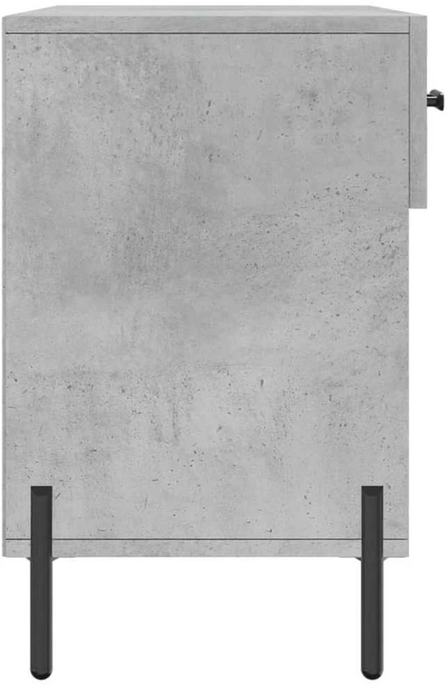 Batų suoliukas, betono pilkas, 102x35x55cm, apdirbta mediena
