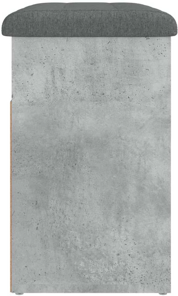 Batų suoliukas, betono pilkas, 62x32x50cm, apdirbta mediena