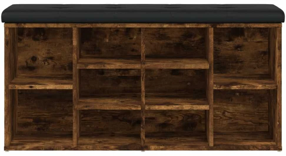 Batų suoliukas, dūminio ąžuolo, 102x32x50cm, apdirbta mediena