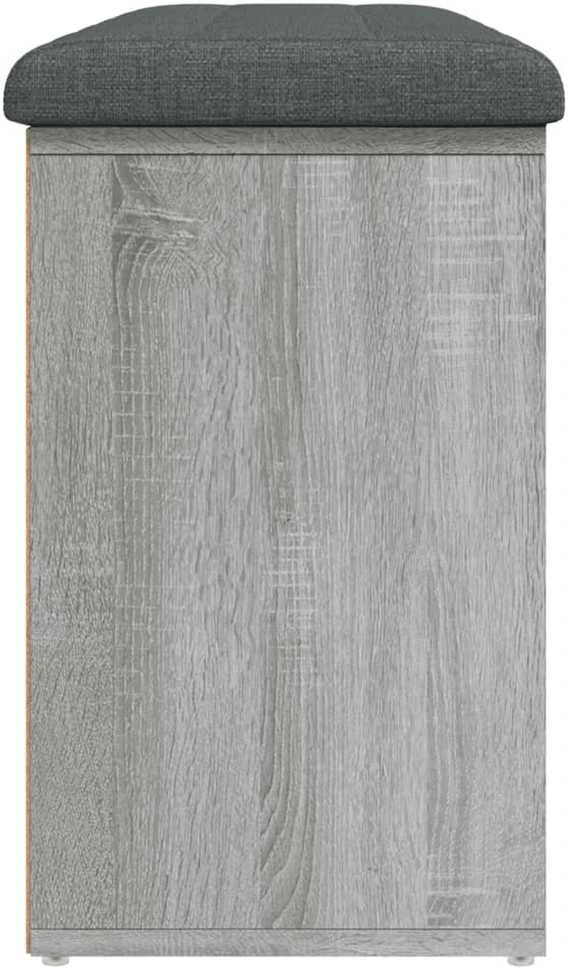 Batų suoliukas, pilkas ąžuolo, 102x32x50cm, apdirbta mediena