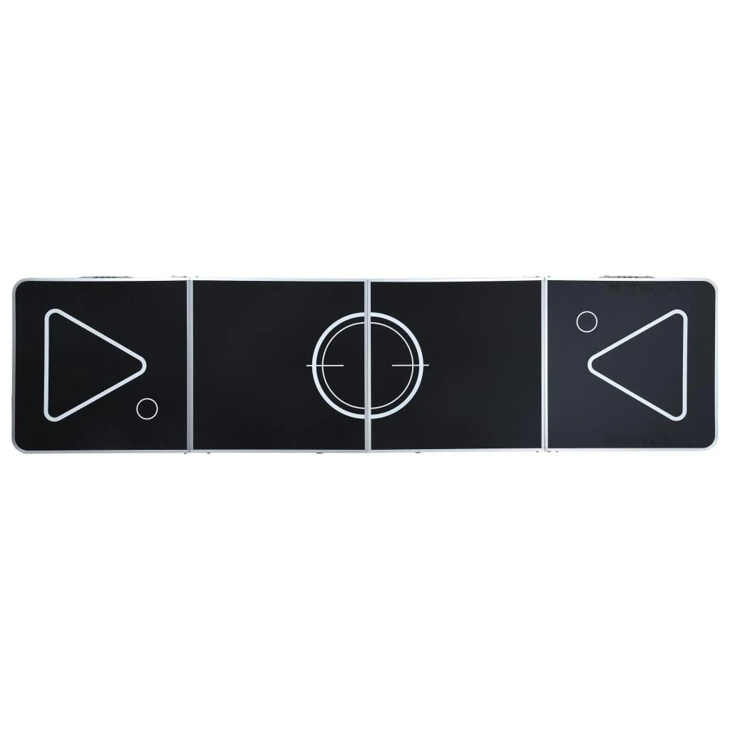 Beer Pong žaidimo stalas, juodas, 240 cm, sulankstomas