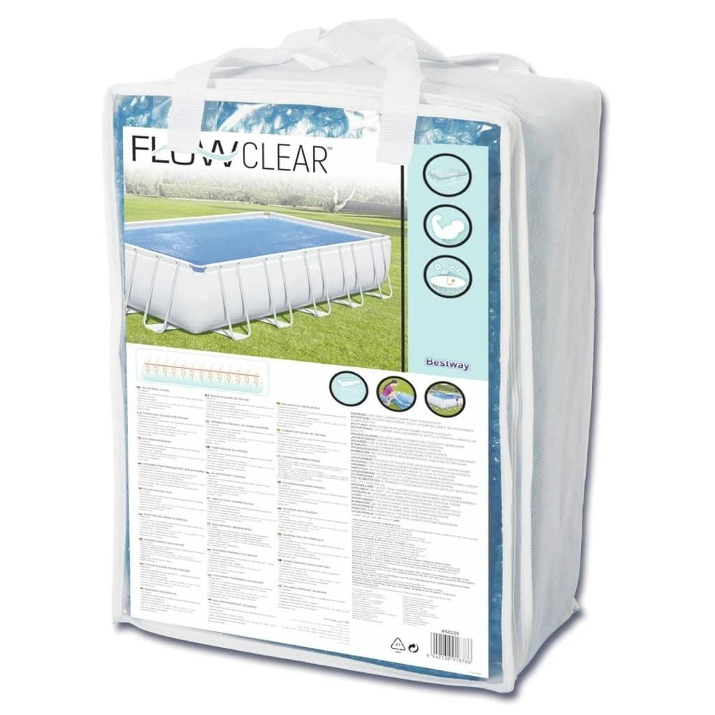 Bestway Baseino uždangalas Flowclear, mėlynas, 703x336cm, stačiakampis