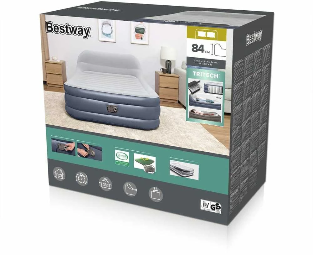 Bestway Pripučiama lova su įmontuota pompa, 226x152x84cm