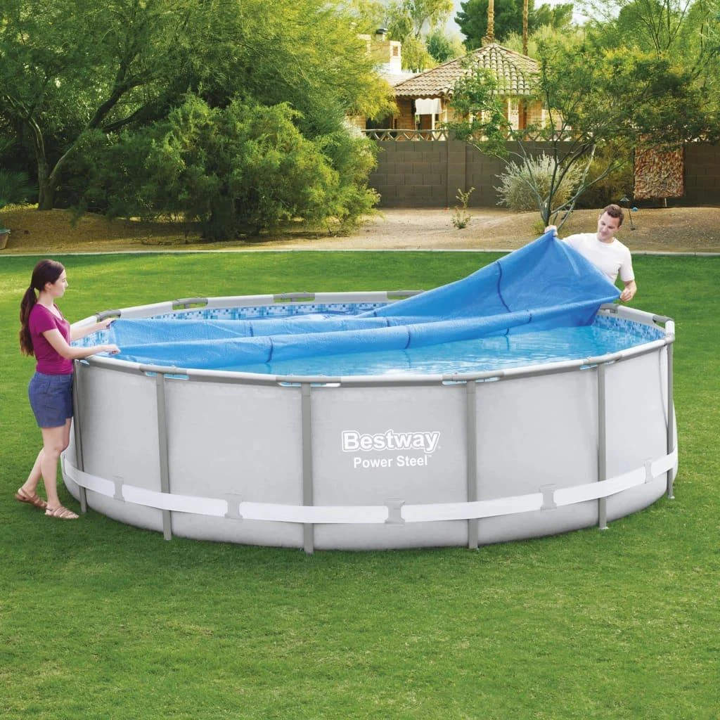 Šilumą sulaikantis baseino uždangalas Bestway Flowclear, 427 cm