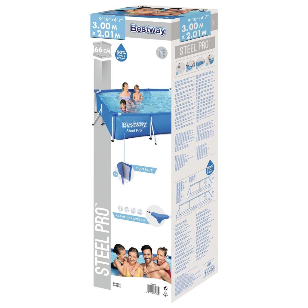 Bestway Steel Pro 56404 antžeminis baseinas Karkasinis baseinas Stačiakampis 3300 L Mėlyna