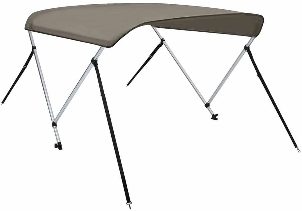 Bimini viršaus stogelis, pilkas, 180x130x110cm, 2 lankų rėmas