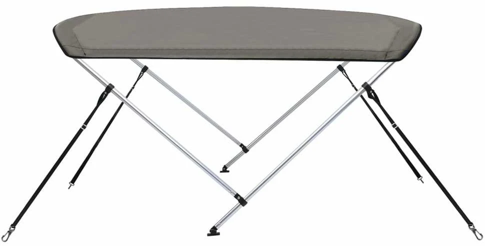 Bimini viršaus stogelis, pilkas, 180x130x110cm, 2 lankų rėmas