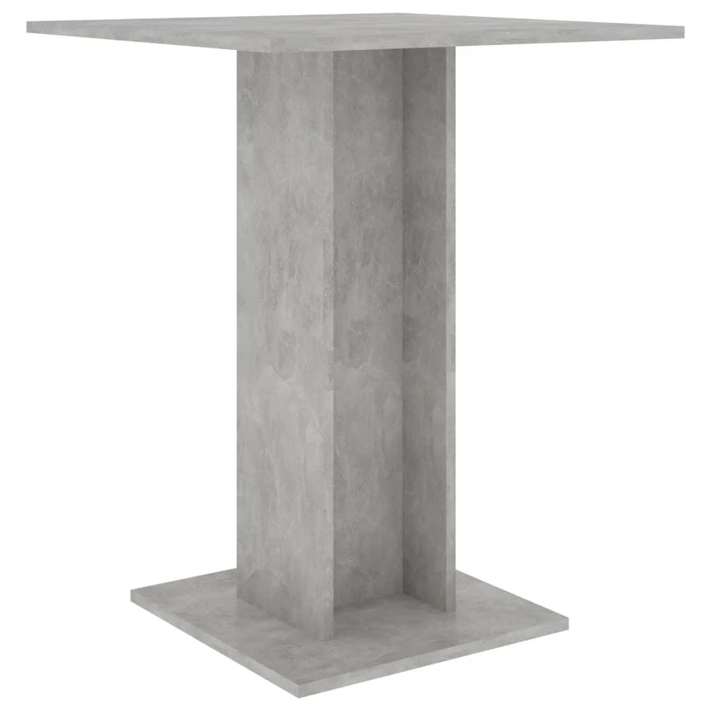 Bistro staliukas, betono pilkas, 60x60x75cm, apdirbta mediena