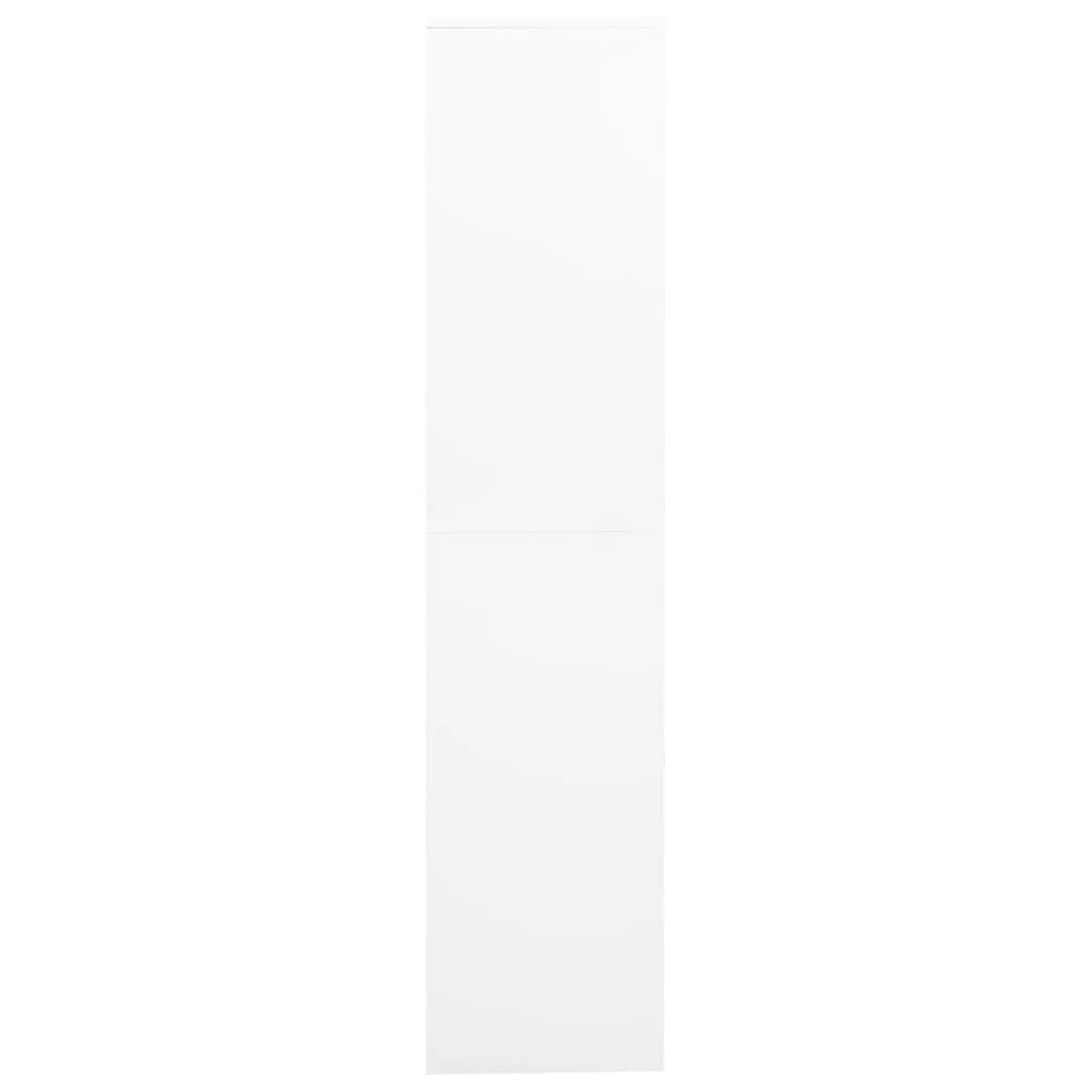 Biuro spintelė, balta, 90x40x180cm, plienas/grūdintas stiklas