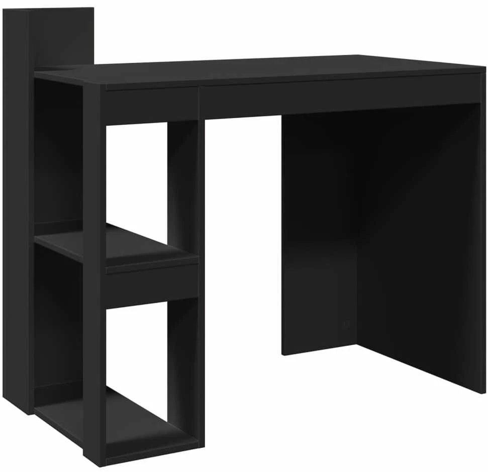 Biuro stalas, juodos spalvos, 103,5x56,5x94cm, apdirbta mediena