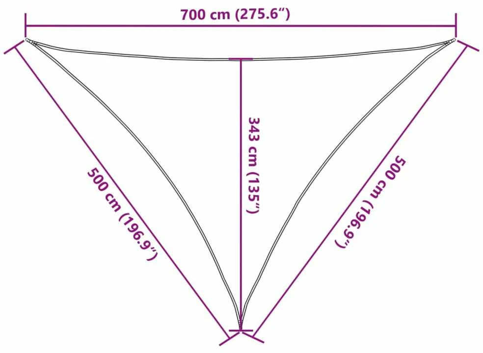 Burė nuo saulės, juoda, 7x5x5m, 100% oksfordo poliesteris