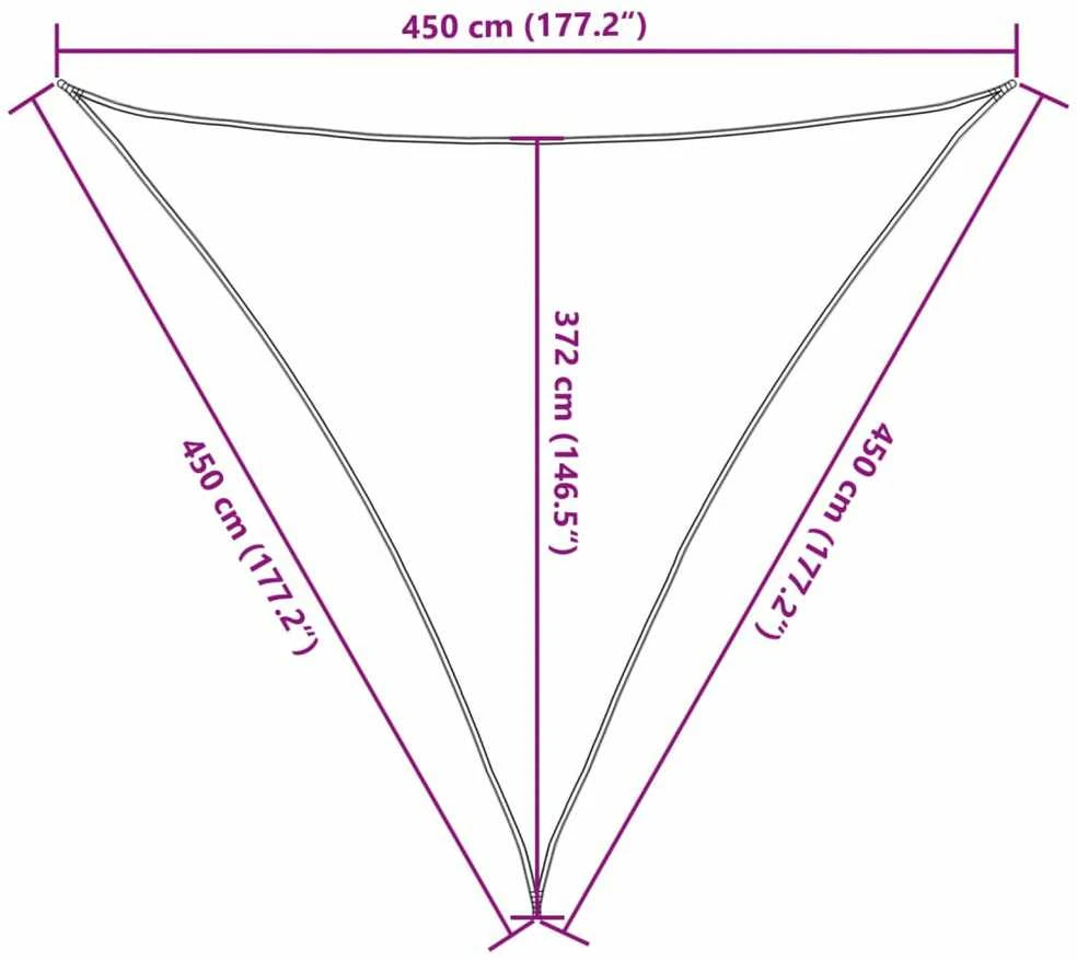 Burė nuo saulės, pilka, 4,5x4,5x4,5m, 100% oksfordo poliesteris