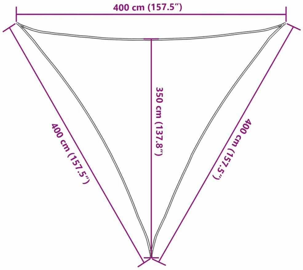 Burė nuo saulės, pilka, 4x4x4m, 100% oksfordo poliesteris