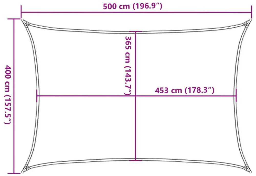 Burė nuo saulės, pilka, 5x4m, 100% oksfordo poliesteris
