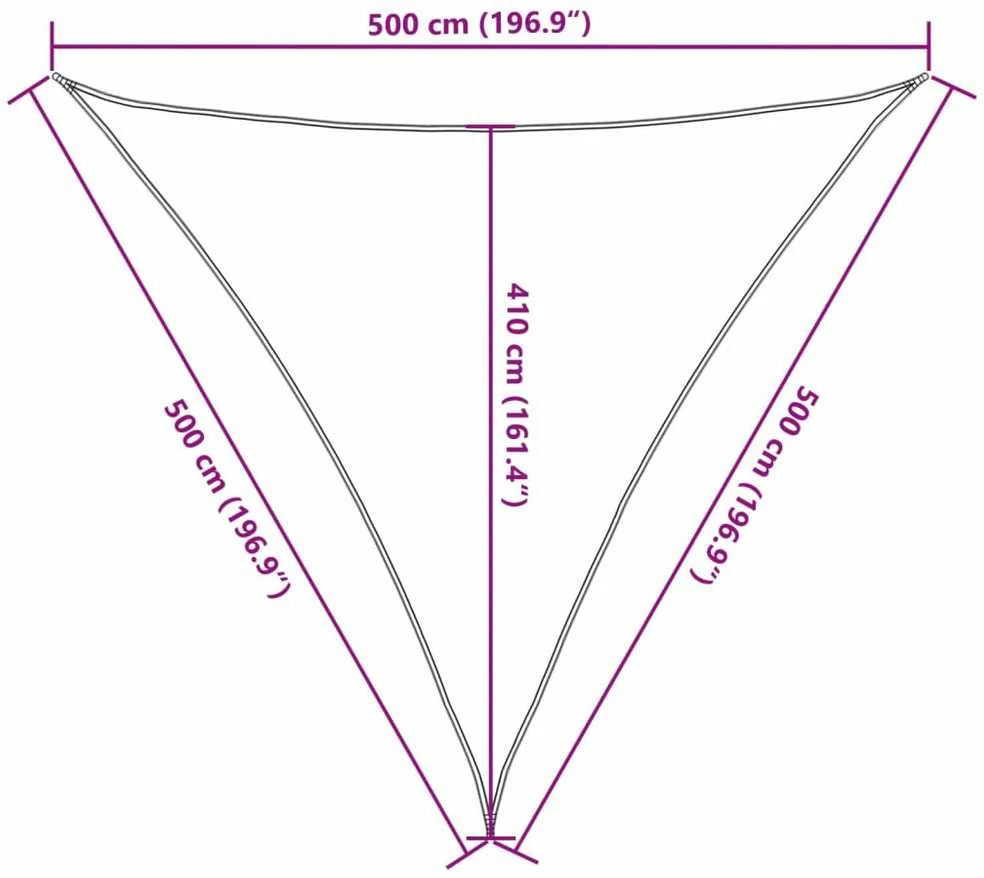Burė nuo saulės, pilka, 5x5x5m, 100% oksfordo poliesteris
