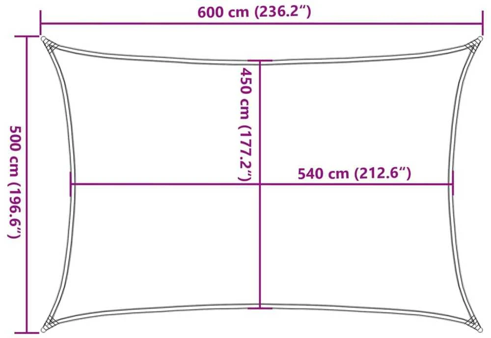Burė nuo saulės, rudos spalvos, 5x6m, HDPE, 160g/m²