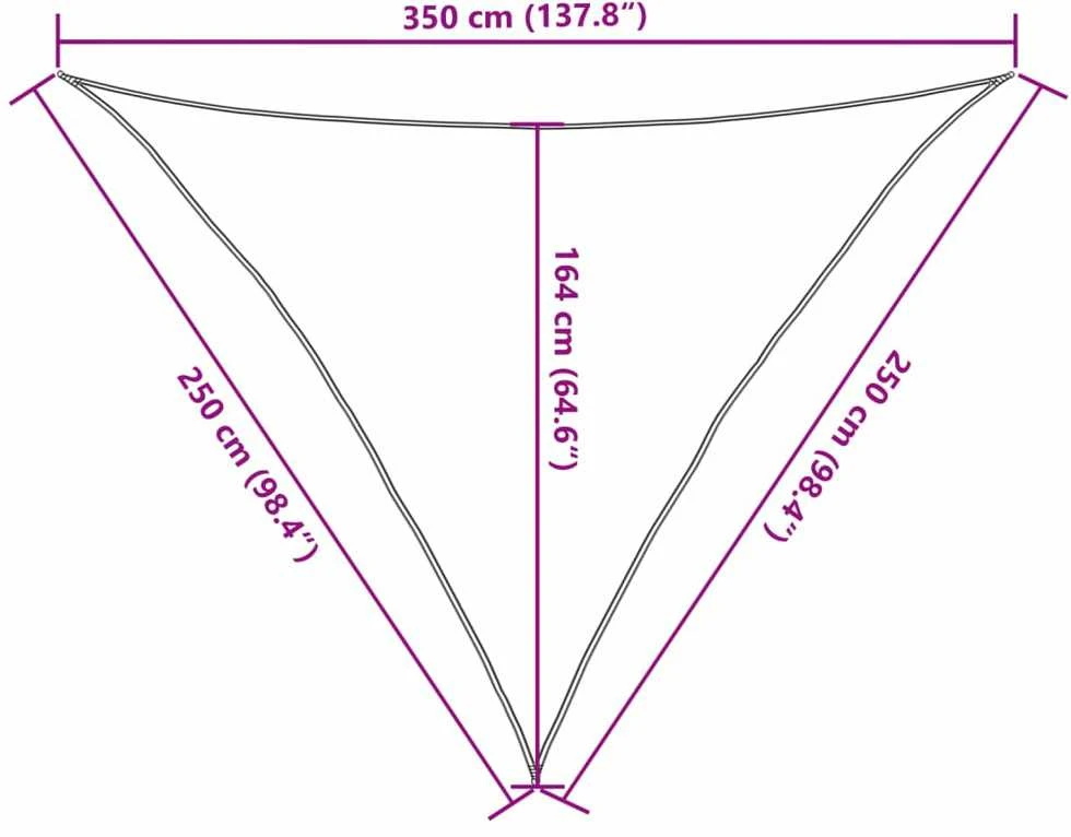 Burė nuo saulės, smėlio, 2,5x2,5x3,5m, 100% poliesteris