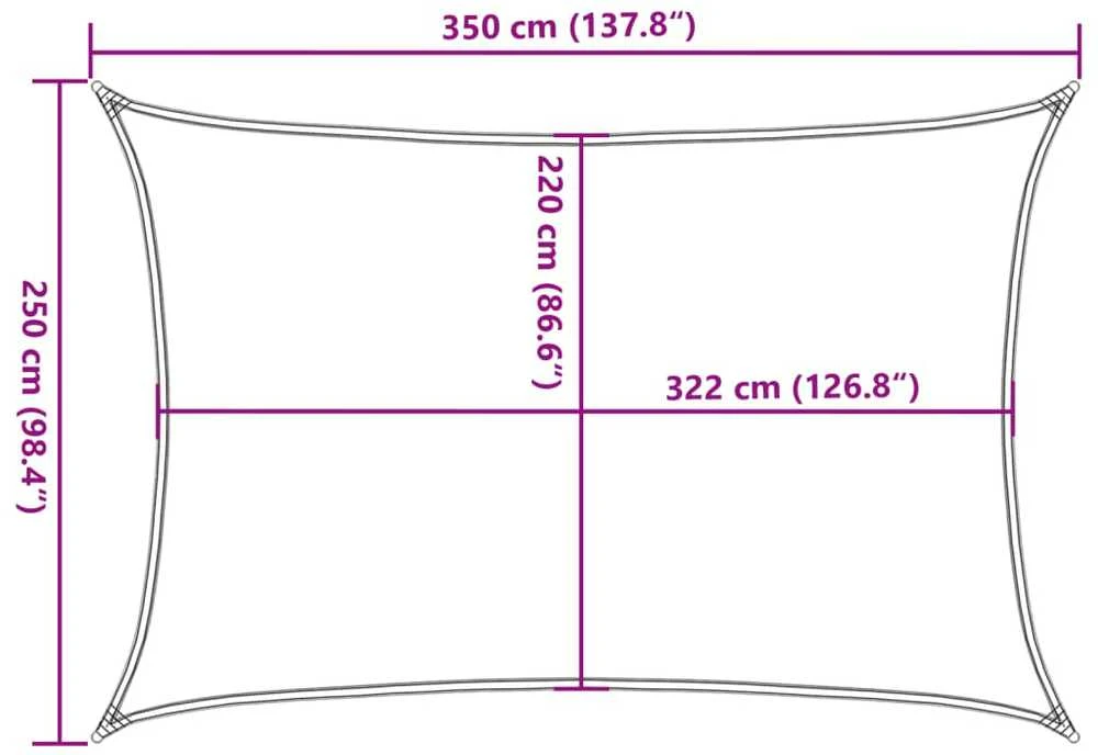Burė nuo saulės, smėlio, 3,5x2,5m, 100% oksfordo poliesteris
