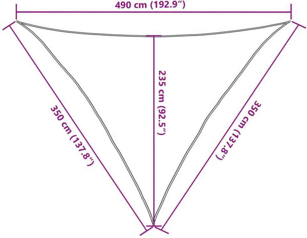Burė nuo saulės, smėlio, 3,5x3,5x4,9m, 100% poliesteris