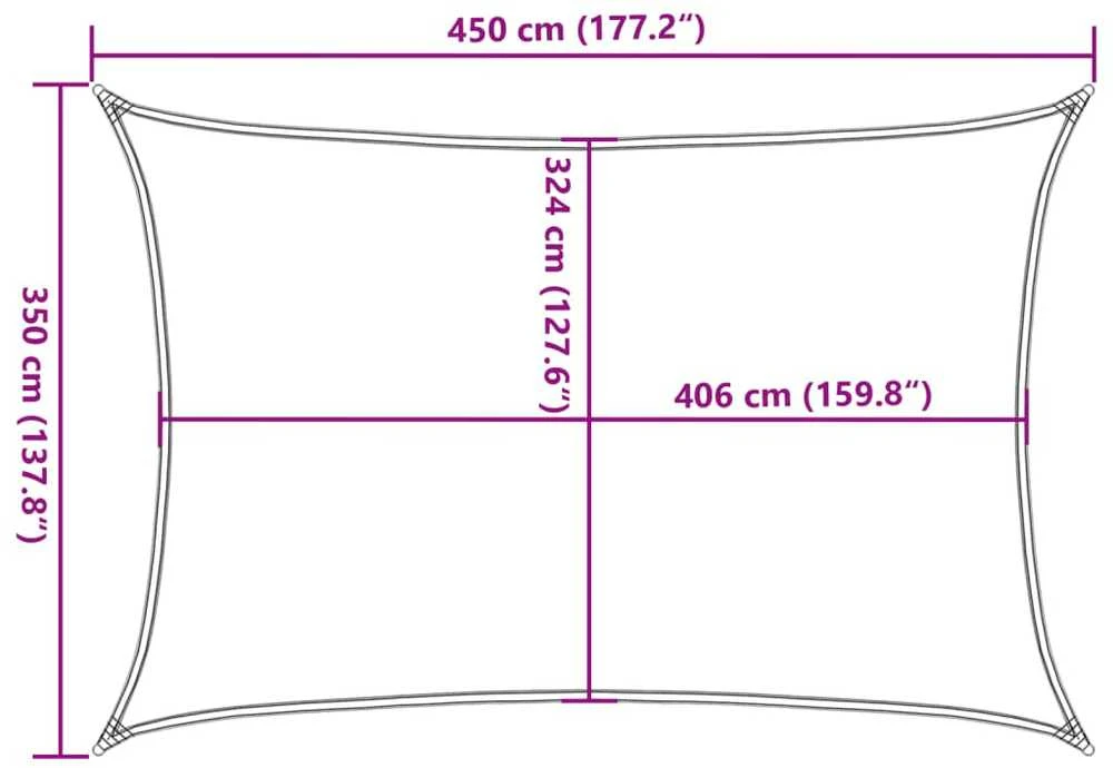 Burė nuo saulės, smėlio, 4,5x3,5m, 100% oksfordo poliesteris