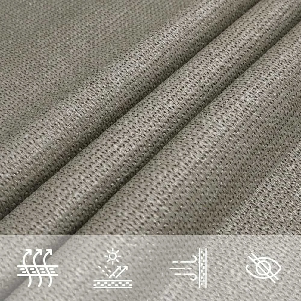 Burė nuo saulės, šviesiai siva, 2,5x5m, HDPE, 160g/m²