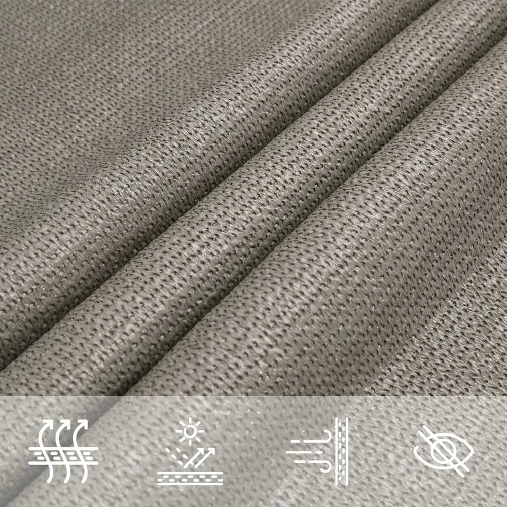 Burė nuo saulės, šviesiai siva, 5x8m, HDPE, 160g/m²