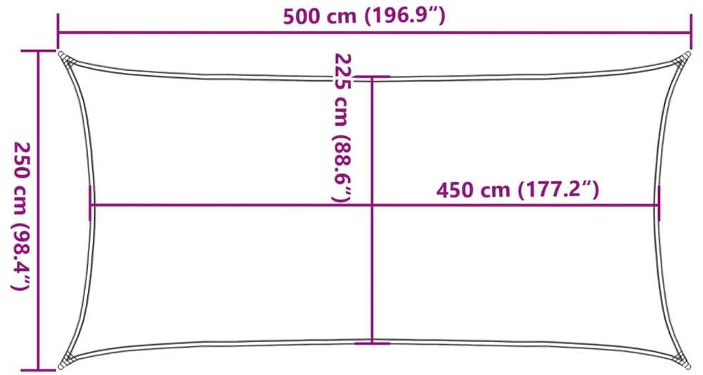Burė nuo saulės, šviesiai žalia, 2,5x5m, HDPE, 160g/m²