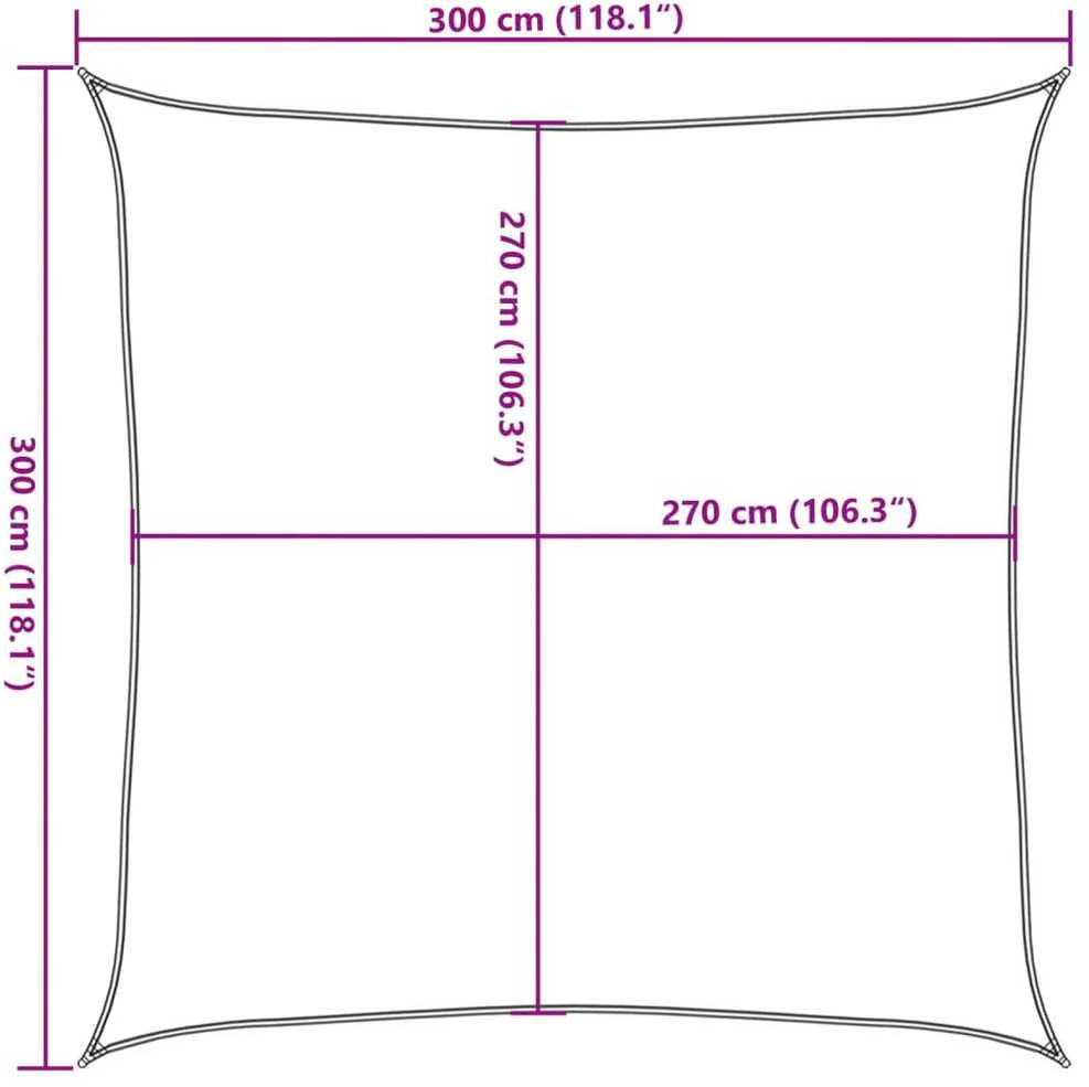 Burė nuo saulės, šviesiai žalios spalvos, 3x3m, HDPE, 160g/m²