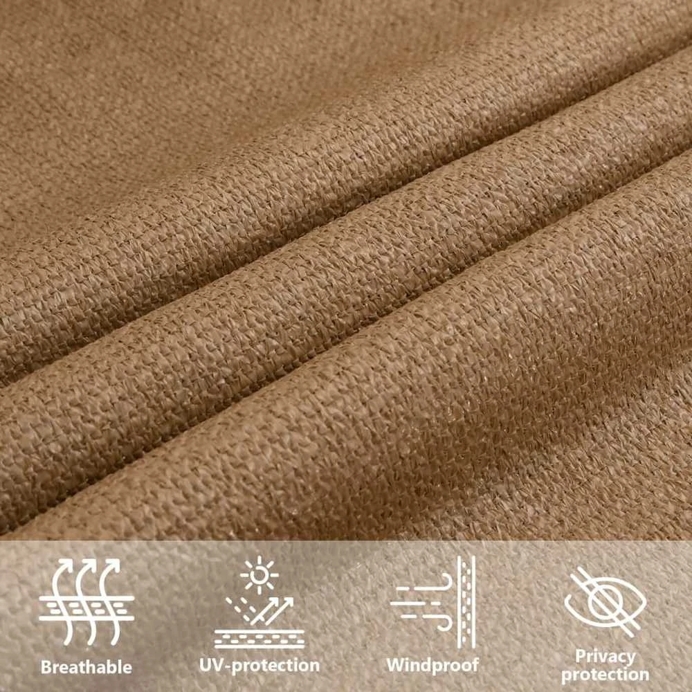 Burė nuo saulės, taupe spalvos, 6x8m, HDPE, 160g/m²